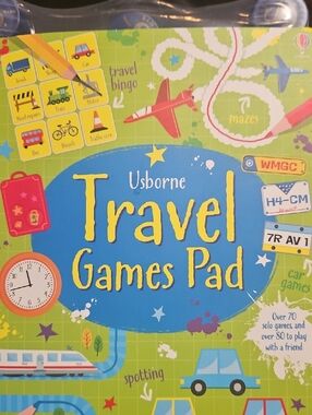 Usborne Travel Games Pad - Blue and Green
